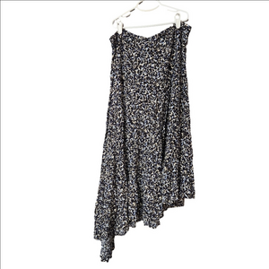 NWOT Scotch & Soda asymmetrical tiered animal print camo skirt size Large